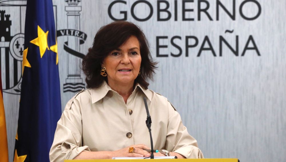 La vicepresidenta del Gobierno, Carmen Calvo