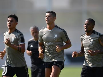 Cristiano entrenando con la Juventus