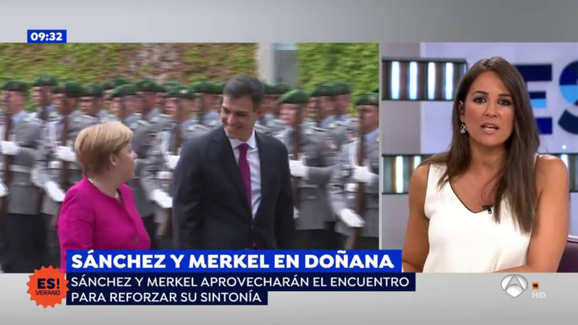 S&aacute;nchez recibe a Merkel en Do&ntilde;ana para celebrar las buenas sinergias entre ambos pa&iacute;ses