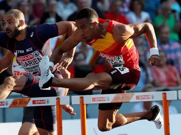 Orlando Ortega, en la prueba de los Europeos de atletismo Orlando Ortega, en la prueba de los Europeos de atletismo