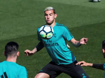 Theo en un entrenamiento con el Real Madrid Theo en un entrenamiento con el Real Madrid