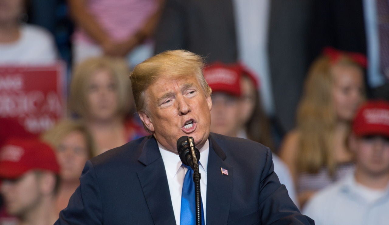 Donald Trump durante un discurso Donald Trump durante un discurso