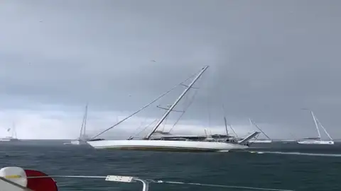 Un pequeño tornado causa el pánico en Formentera Un pequeño tornado causa el pánico en Formentera