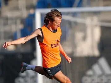 Luka Modric entrenando con el Madrid Luka Modric entrenando con el Madrid