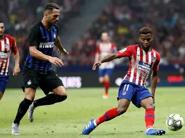 Partido entre el Atlético y el Inter de MIlan Partido entre el Atlético y el Inter de MIlan