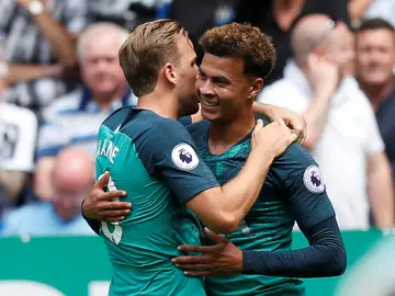 Jugadores del Tottenham celebrando un gol Jugadores del Tottenham celebrando un gol