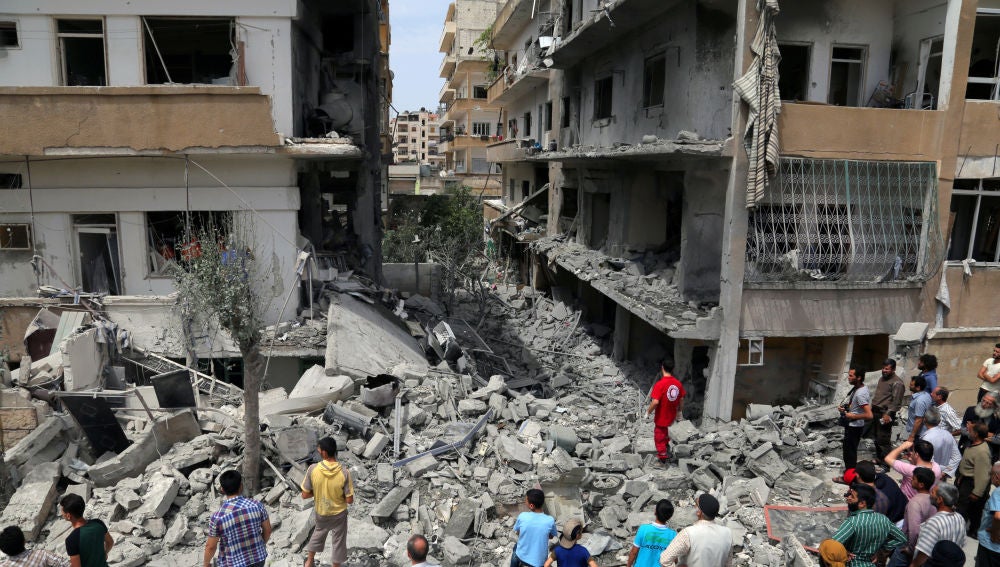 Varios edificios derruidos en Siria