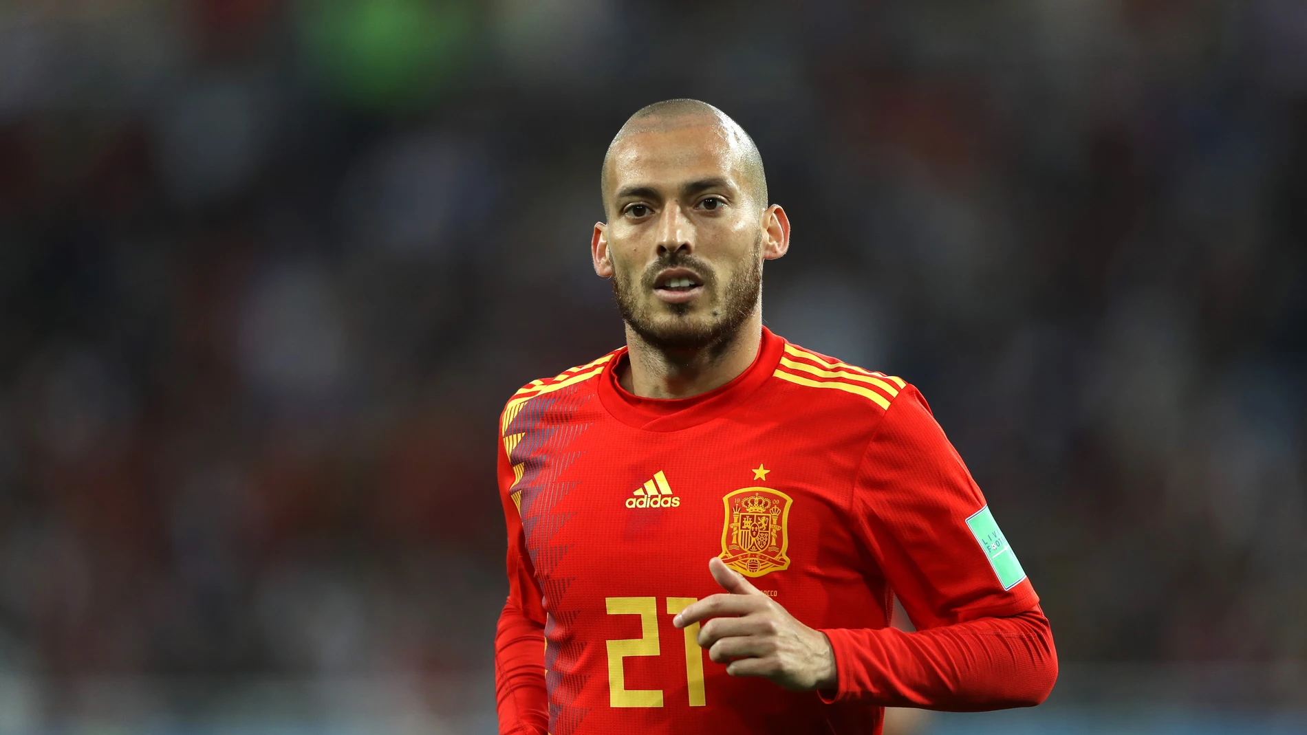 David Silva, durante un partido con la Selección David Silva, durante un partido con la Selección