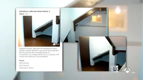 Un piso para "echarse una siesta", la descripción del anuncio de un espacio de 9 metros que se alquila por 300 euros Un piso para "echarse una siesta", la descripción del anuncio de un espacio de 9 metros que se alquila por 300 euros