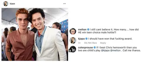 KJ Apa y Cole Sprouse 'Riverdale' KJ Apa y Cole Sprouse 'Riverdale'