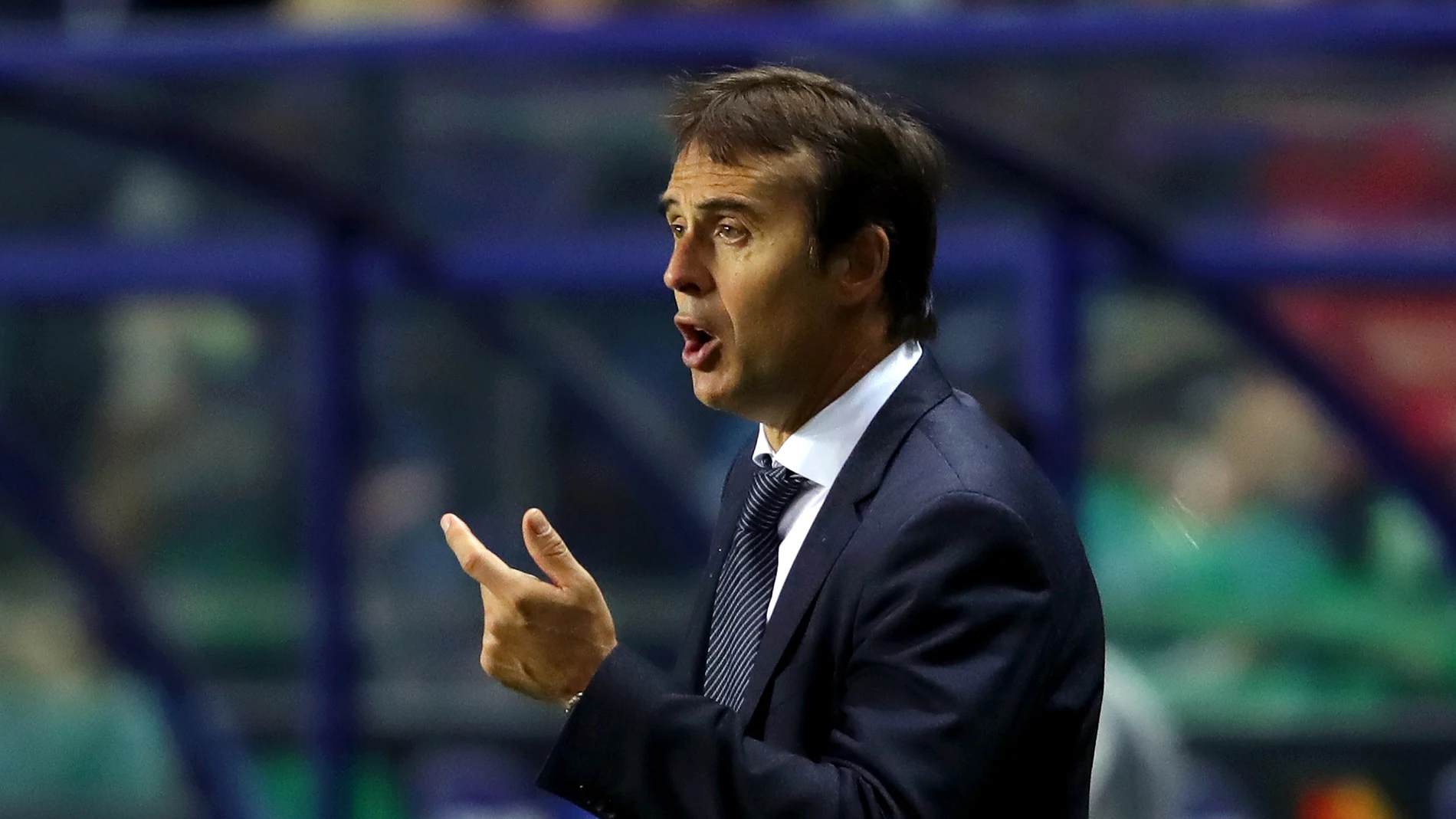 Lopetegui, durante el partido del Real Madrid Lopetegui, durante el partido del Real Madrid
