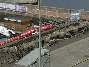Los usuarios del puerto de Vigo consideran que el derrumbe se podía haber evitado Los usuarios del puerto de Vigo consideran que el derrumbe se podía haber evitado