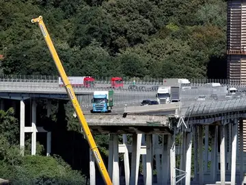 Puente de Morandi que se vino abajo en Génova Puente de Morandi que se vino abajo en Génova