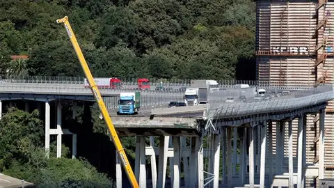 Puente de Morandi que se vino abajo en Génova Puente de Morandi que se vino abajo en Génova