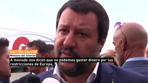 Salvini responsabiliza a la Unión Europea del derrumbe del viaducto de Génova Salvini responsabiliza a la Unión Europea del derrumbe del viaducto de Génova