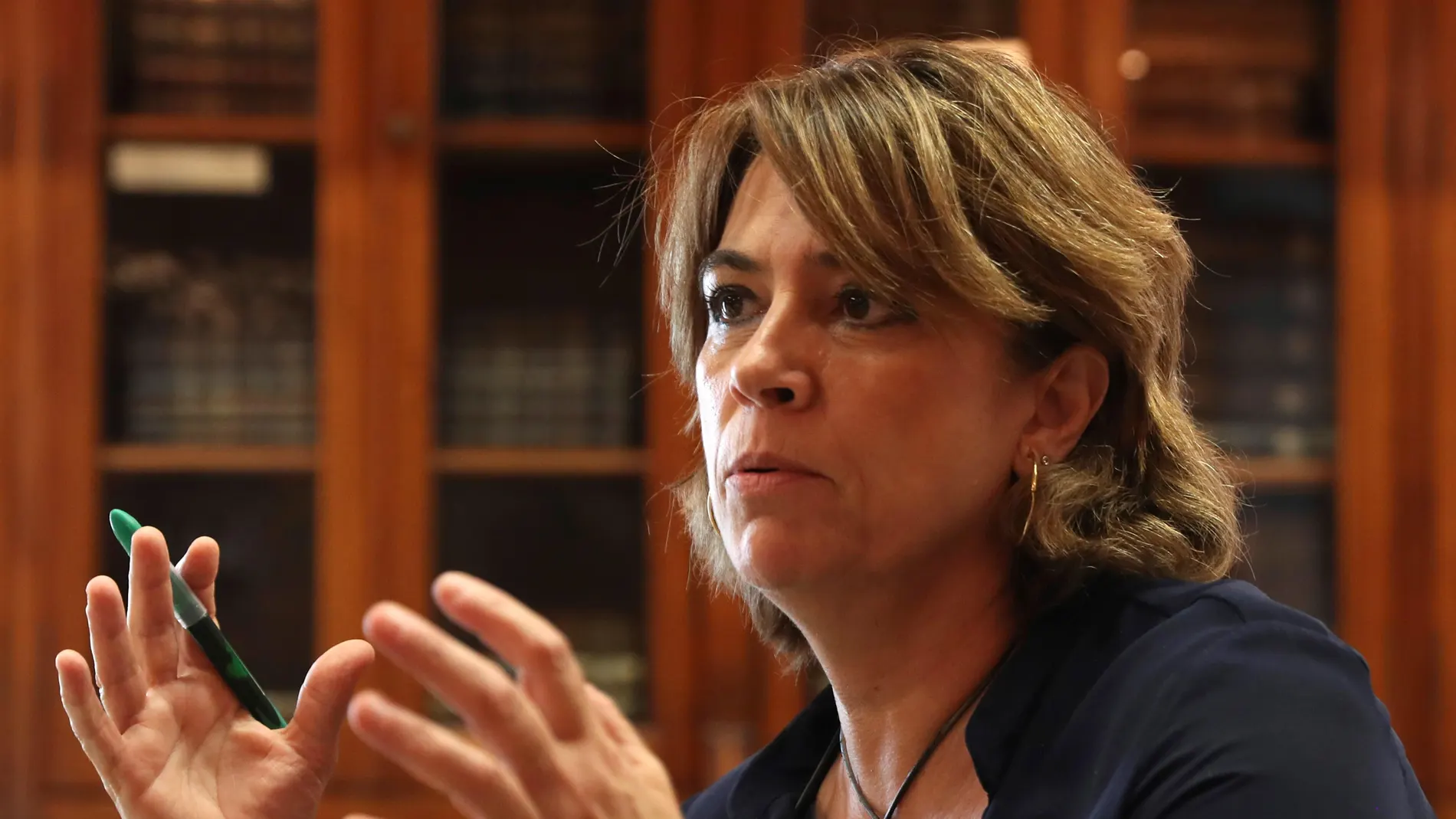 Dolores Delgado durante la entrevista. Dolores Delgado durante la entrevista.