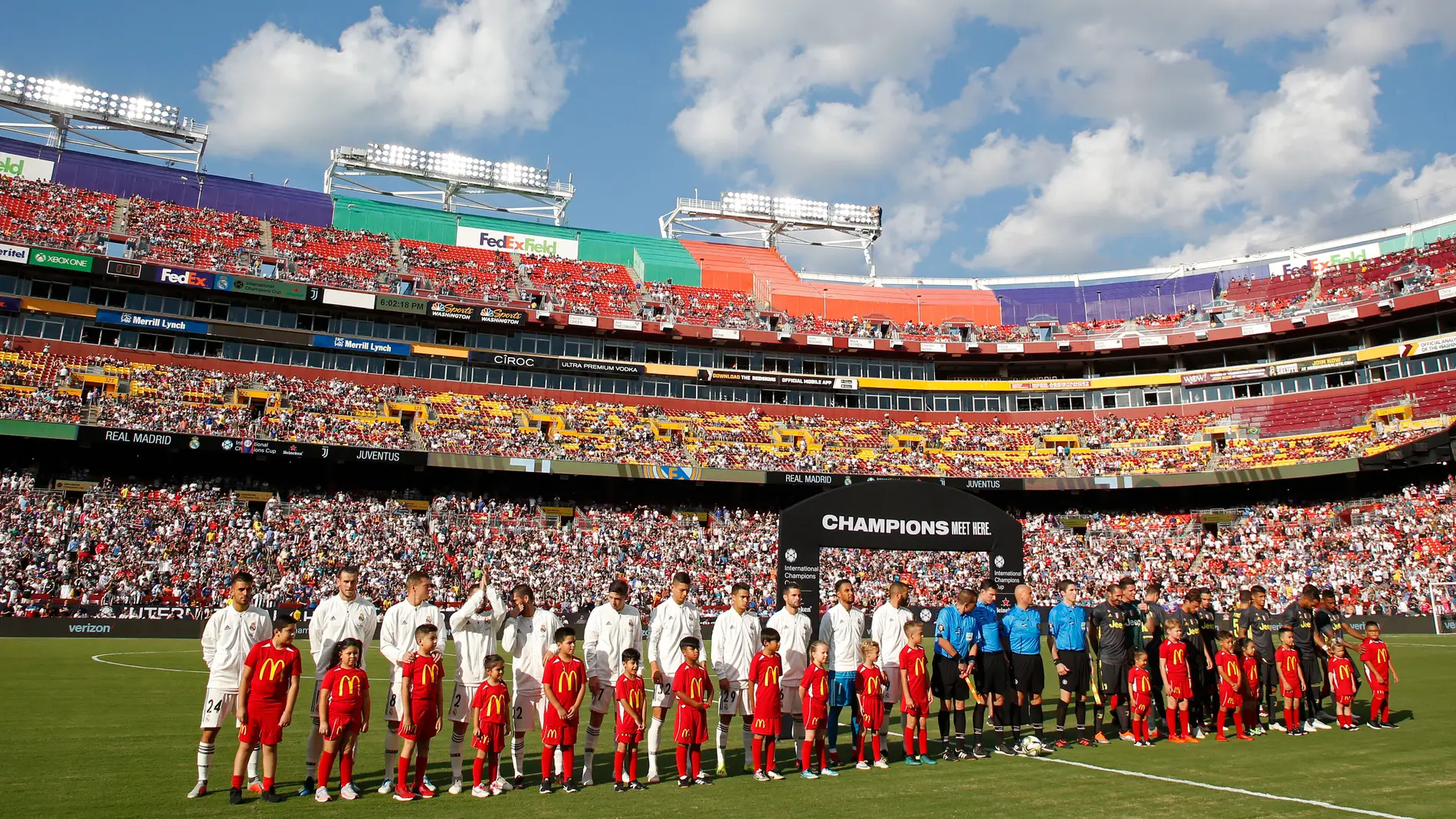 El Real Madrid jugó este verano en el FedExField de Washington DC