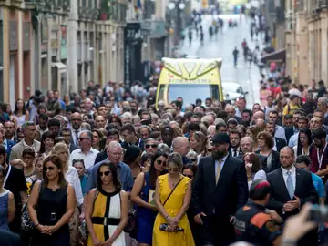 Momento del acto de homenaje a las víctimas en el primer aniversario por los atentados del 17 de agosto Momento del acto de homenaje a las víctimas en el primer aniversario por los atentados del 17 de agosto