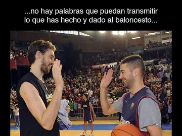 El mensaje de Pau Gasol a Juan Carlos Navarro El mensaje de Pau Gasol a Juan Carlos Navarro