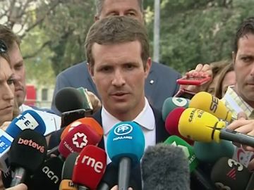 Pablo Casado: "Hoy es el día en el que todas las fuerzas políticas debemos mostrar unidad" Pablo Casado: "Hoy es el día en el que todas las fuerzas políticas debemos mostrar unidad"