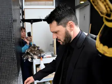Matias Messi escoltado por la policía Matias Messi escoltado por la policía