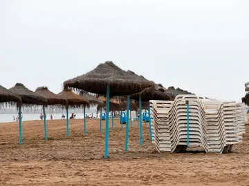 Imagen de la playa de la Malvarrosa, en Valencia Imagen de la playa de la Malvarrosa, en Valencia