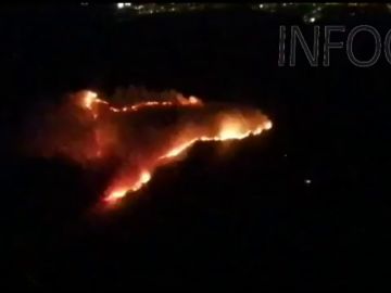 Un centenar de bomberos luchan contra el complicado incendio en Tarifa 