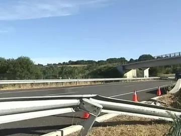 Carretera donde se ha producido el accidente en Lugo Carretera donde se ha producido el accidente en Lugo