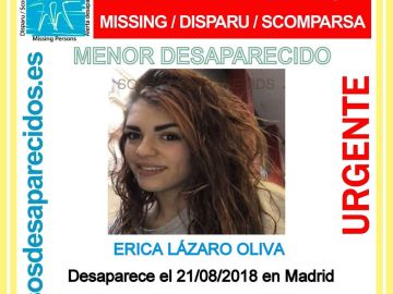 Buscan a una menor desaparecida en Madrid