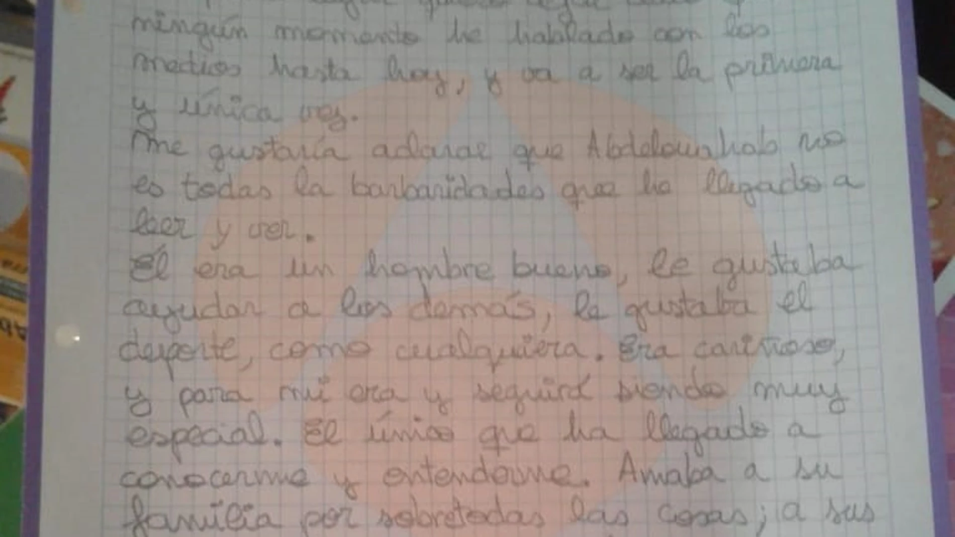 La carta de la mujer del atacante de Cornellà La carta de la mujer del atacante de Cornellà