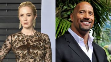 Emily Blunt y Dwayne Johnson