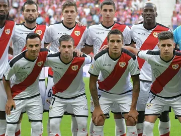 Los jugadores del Rayo, en el Wanda Los jugadores del Rayo, en el Wanda
