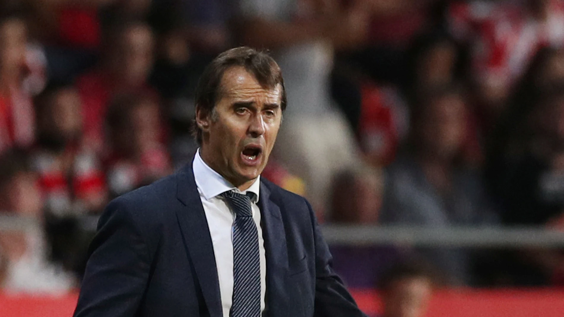 Lopetegui, durante el partido contra el Girona Lopetegui, durante el partido contra el Girona