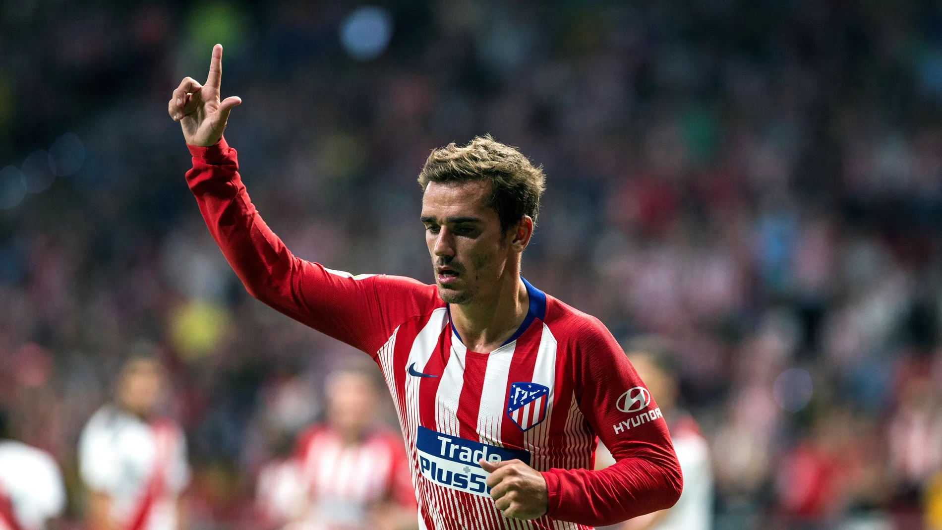 Griezmann celebrando un gol con el Atlético Griezmann celebrando un gol con el Atlético