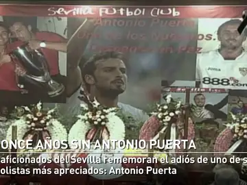 El Sevilla mantiene vivo el recuerdo de Antonio Puerta once años después El Sevilla mantiene vivo el recuerdo de Antonio Puerta once años después