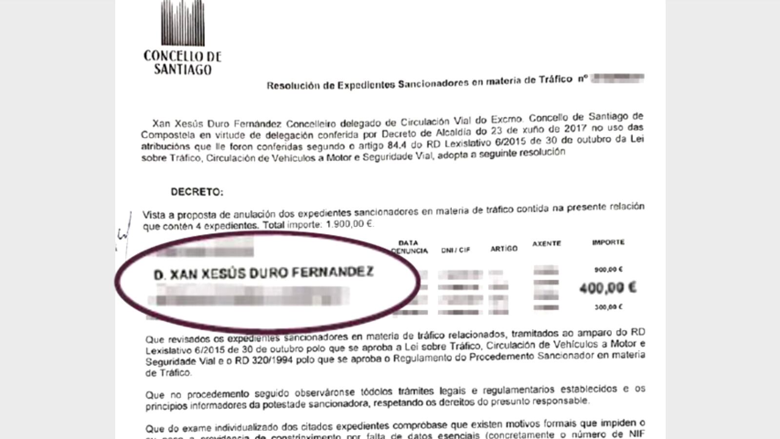 Un concejal gallego de Podemos se autoanula una multa de Tráfico de 400 euros 