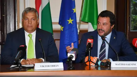 Viktor Orbán y Matteo Salvini Viktor Orbán y Matteo Salvini