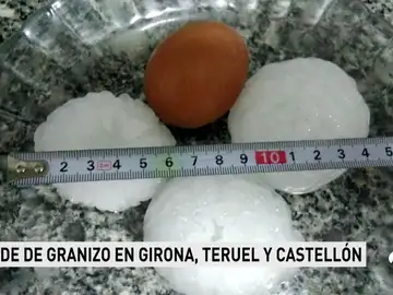 Bolas de hielo del tamaño de monedas de 50 céntimos: nuevas granizadas sorprenden a numerosos puntos de España Bolas de hielo del tamaño de monedas de 50 céntimos: nuevas granizadas sorprenden a numerosos puntos de España