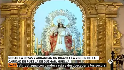 Roban las joyas y el brazo de la Virgen de la Caridad con el valor de 3.500 euros en Pueblas de Guzmán Roban las joyas y el brazo de la Virgen de la Caridad con el valor de 3.500 euros en Pueblas de Guzmán