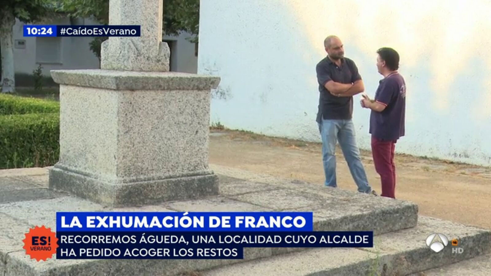Enfrentamiento entre los vecinos del pueblo que quiere acoger a Franco: 