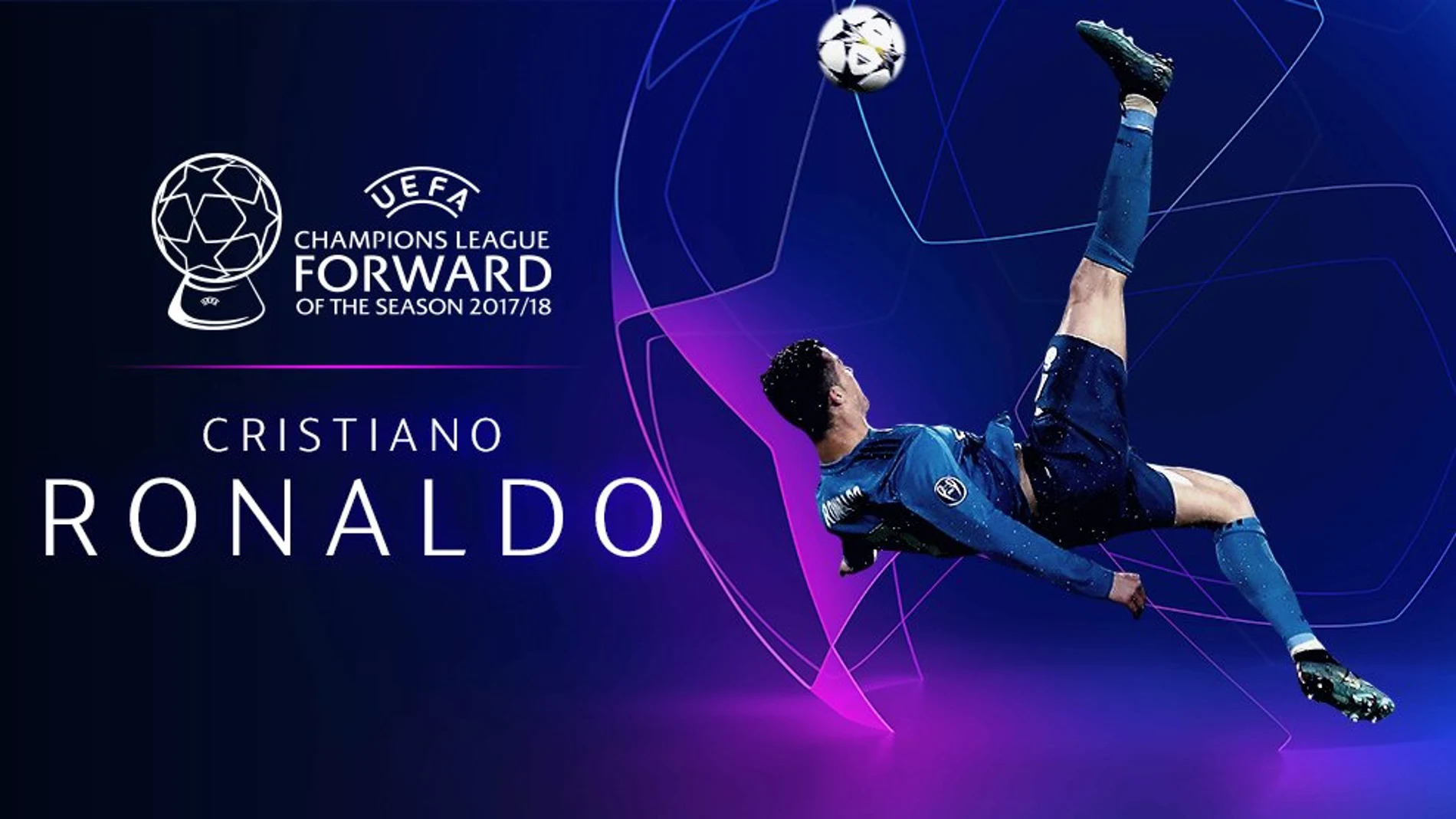 Cristiano Ronaldo, mejor delantero de la temporada 2017/2018 en la Champions Cristiano Ronaldo, mejor delantero de la temporada 2017/2018 en la Champions