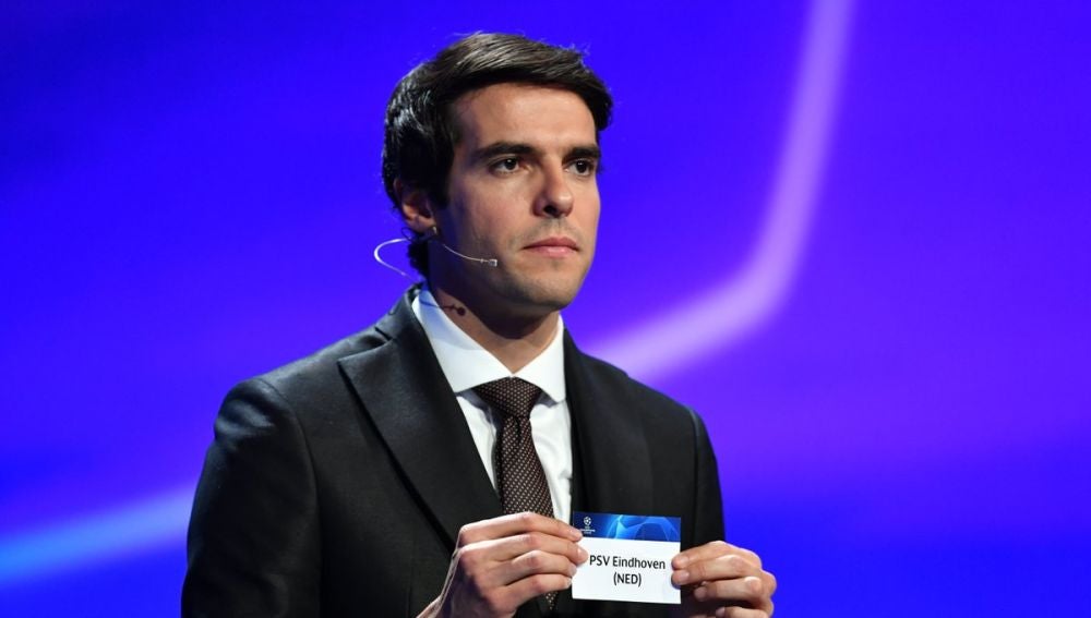 Kaká, durante el sorteo de la Champions