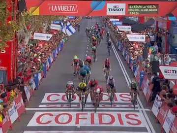 Momento de la llegada de la sexta etapa de la Vuelta Momento de la llegada de la sexta etapa de la Vuelta
