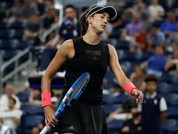 Garbiñe Muguruza en un partido del US open 2018 Garbiñe Muguruza en un partido del US open 2018
