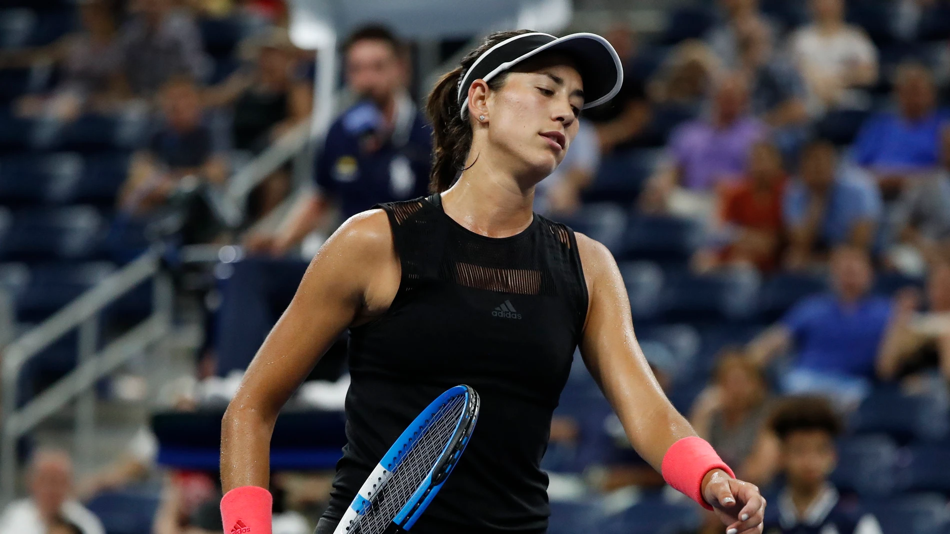 Garbiñe Muguruza en un partido del US open 2018 Garbiñe Muguruza en un partido del US open 2018