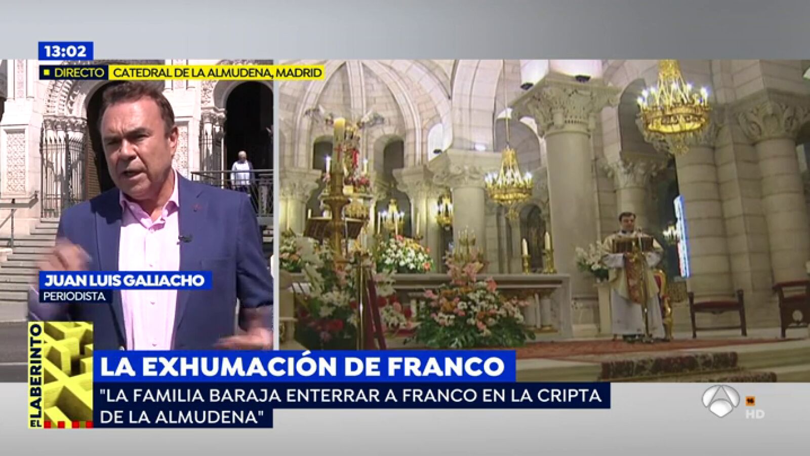 Los restos de Franco podrían trasladarse a la Catedral de La Almudena tras ser exhumados del Valle de los Caídos