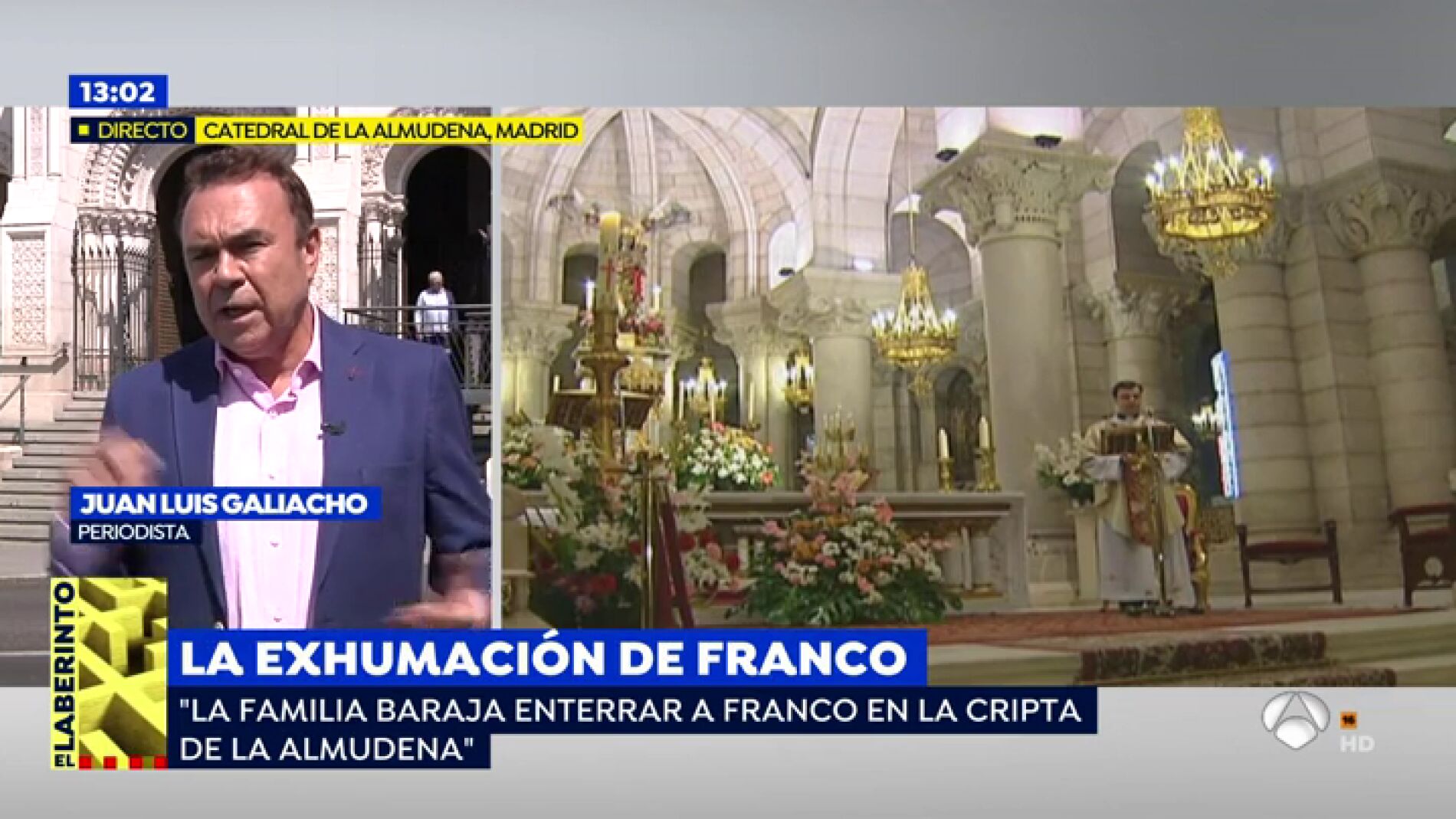 Los restos de Franco podr&iacute;an trasladarse a la Catedral de La Almudena tras ser exhumados del Valle de los Ca&iacute;dos