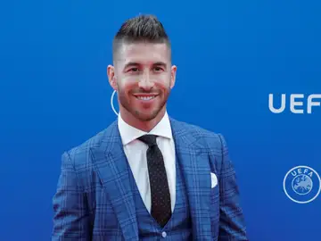 Sergio Ramos, durante la gala de los premio de la UEFA Sergio Ramos, durante la gala de los premio de la UEFA