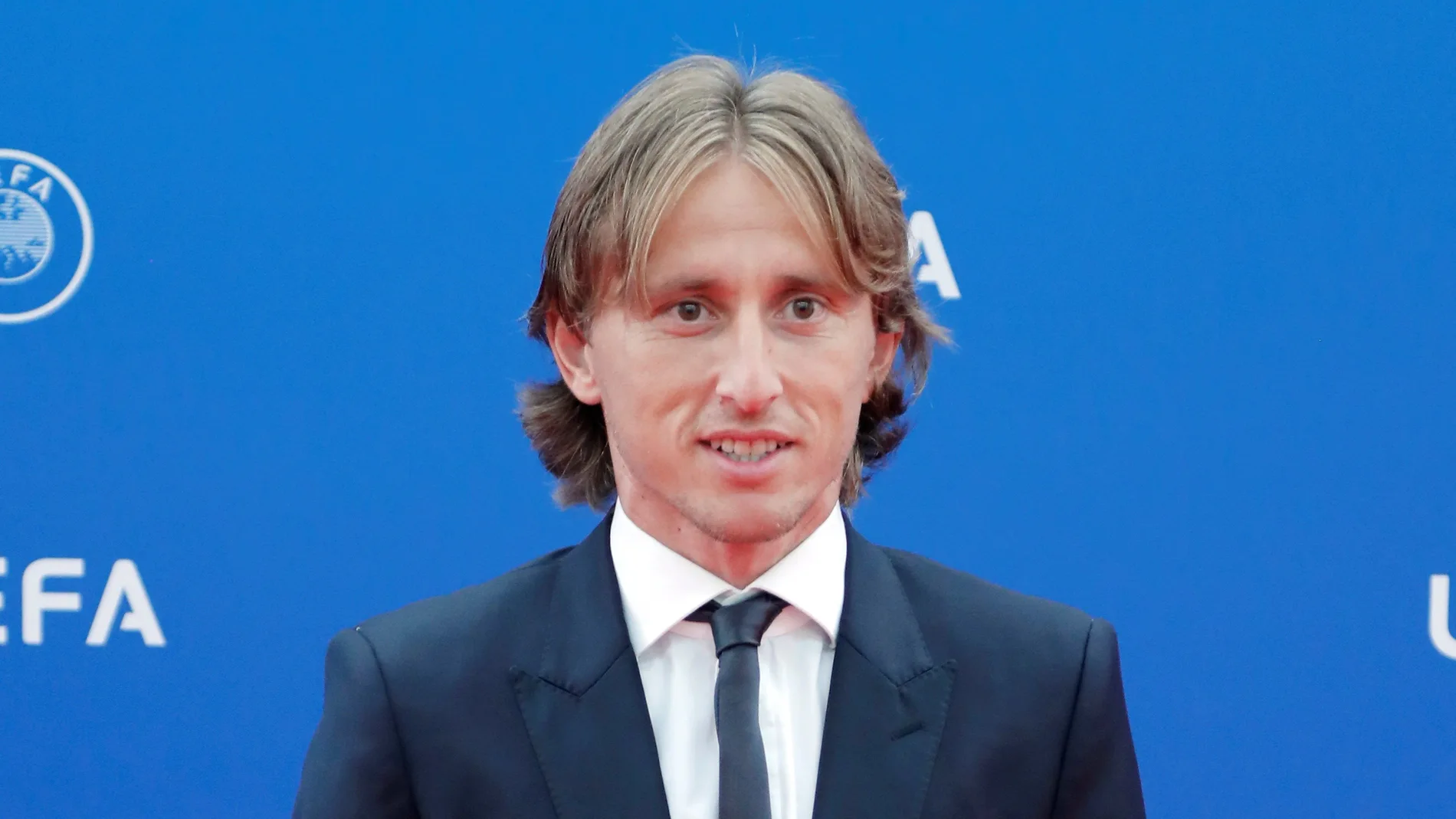 Luka Modric en la entrega de premios de la UEFA Luka Modric en la entrega de premios de la UEFA