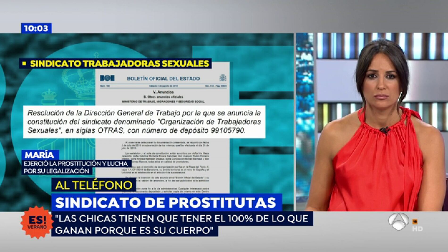 La opini&oacute;n de una prostituta sobre la impugnaci&oacute;n del sindicato de trabajadoras del sexo: "No se puede permitir esta explotaci&oacute;n"